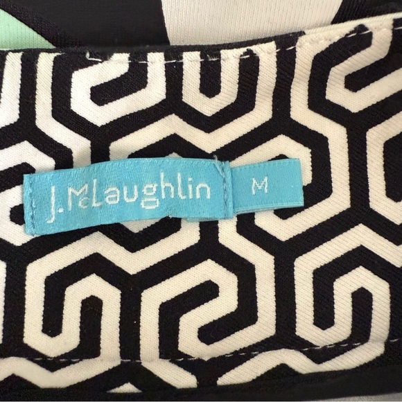 J. McLaughlin Geometric Floral Print MIDI Dress Size Medium - Picture 7 of 7